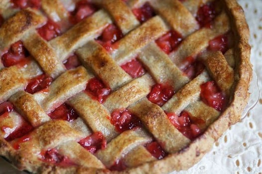 Rhubarb and Raspberry Tart